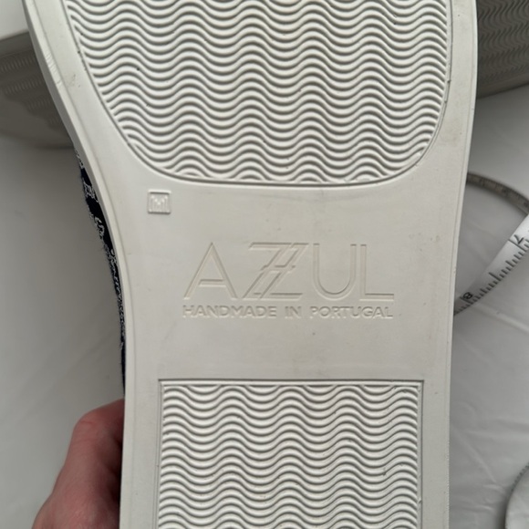 AZZUL NY navy blue and white Sardine Faro slip-on sneakers main image 10